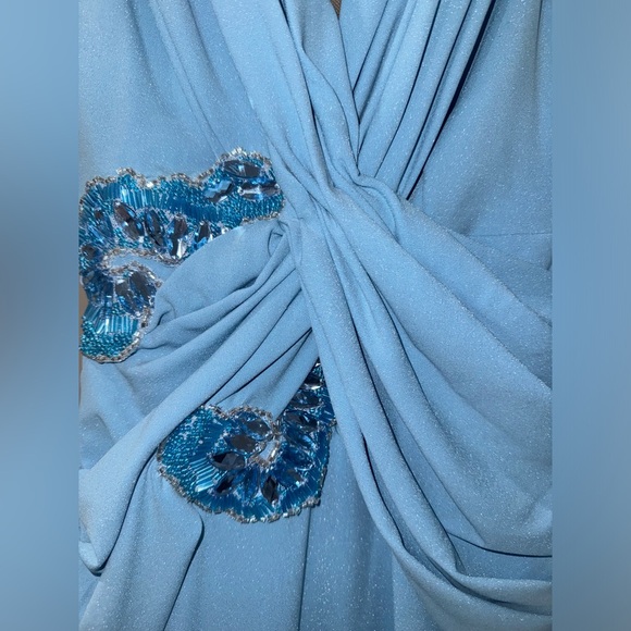 Blue Butterfly Dress by ALBINA DYLA - Picture 4 of 6